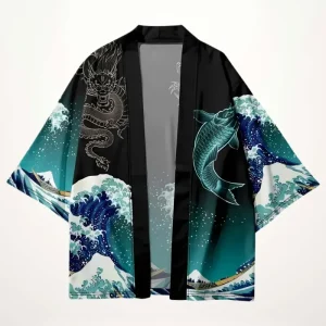 Veste Kimono Noir | Élégance Urbaine