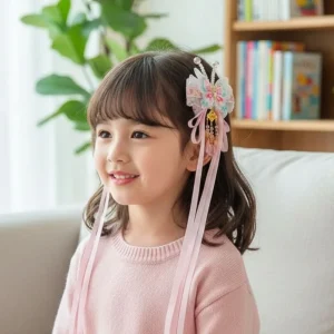 Accessoires Pour Cheveux Enfant Rose | Papillons & Rubans