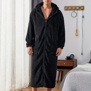 Peignoir à Capuche en Éponge Longue