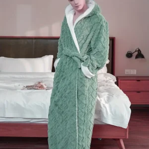 Peignoir à Capuche Épais Éponge