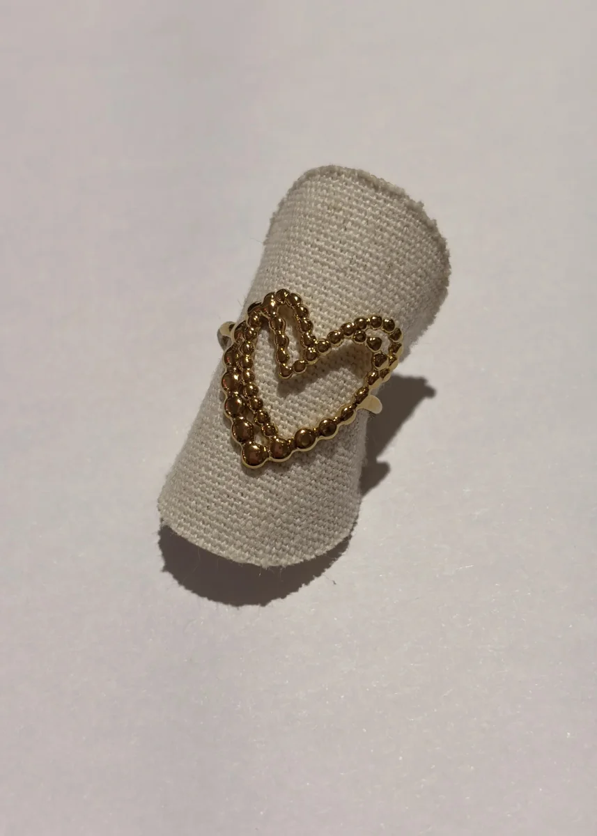 Bague coeur en acier inoxydable