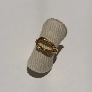 Bague en acier inoxydable doré