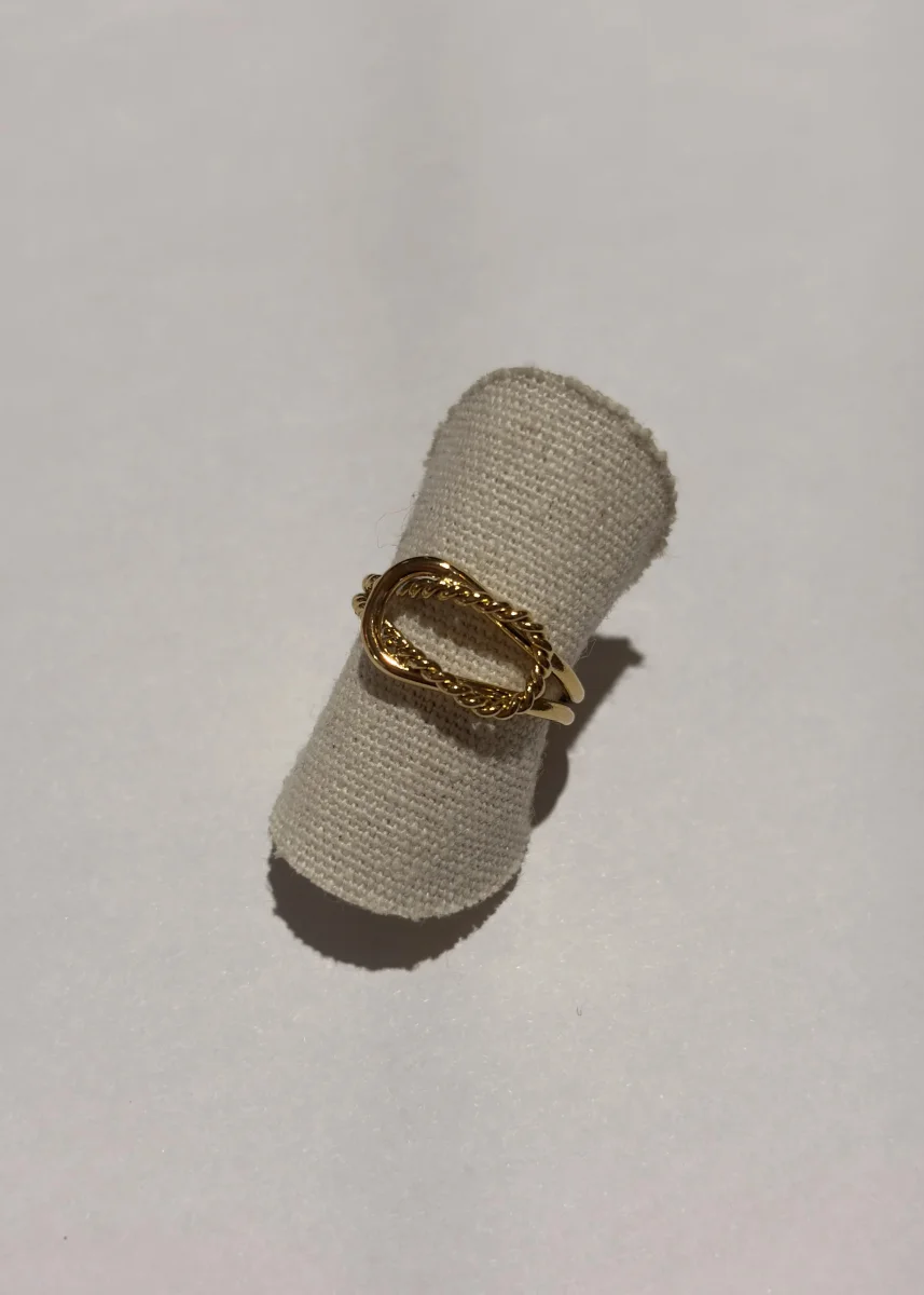 Bague en acier inoxydable doré