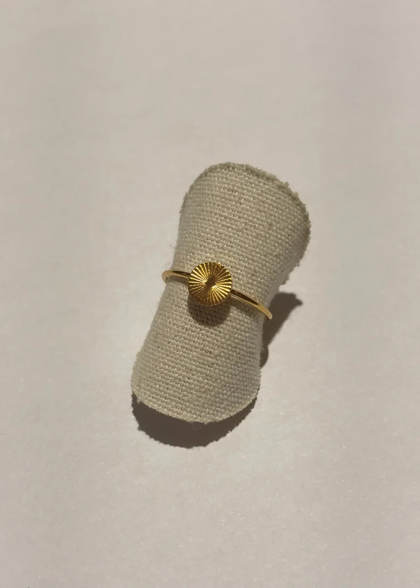 Bague en acier inoxydable doré