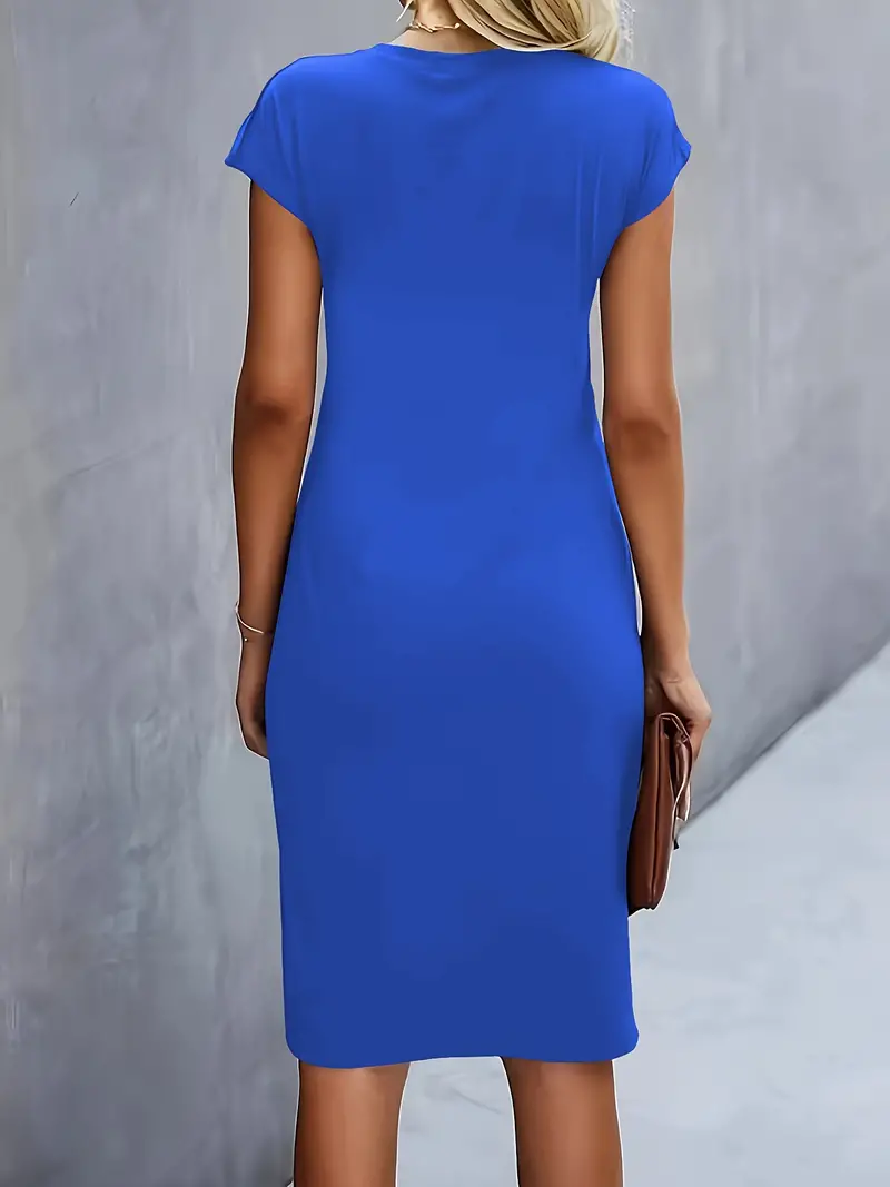 Robe de couleur unie pour femmes | Midi – Image 9