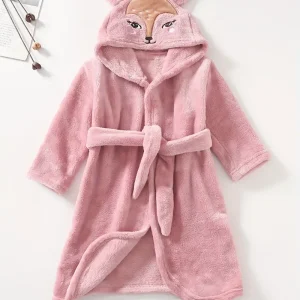 Peignoir de Bain Enfant Éponge avec Motif de Cerf