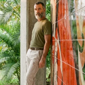 Chile pantalone cargo uomo in raso stretch extra slim fit ①