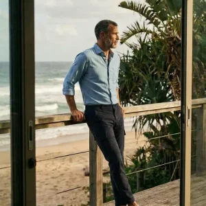 Chile pantalone cargo uomo in raso stretch extra slim fit ①