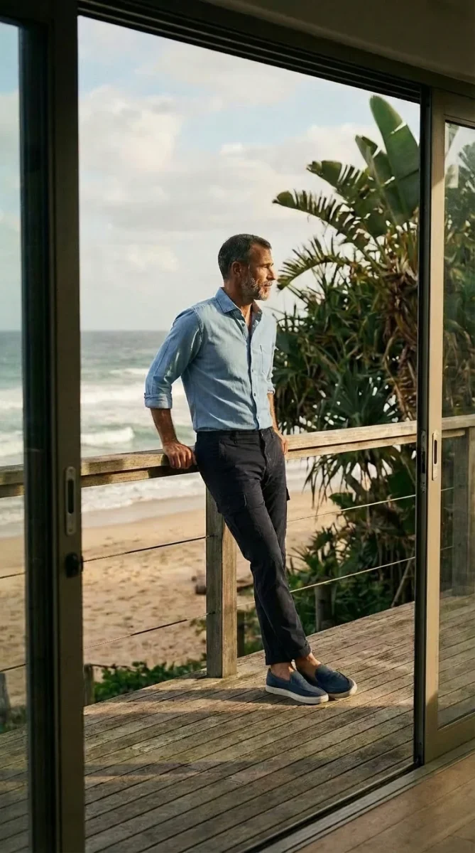 Chile pantalone cargo uomo in raso stretch extra slim fit ① – Image 2