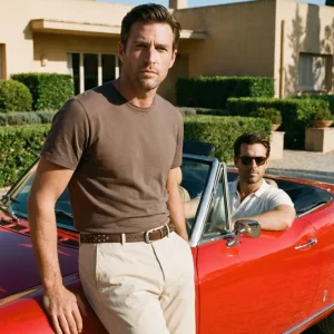 Milano pantalone chino uomo in gabardina stretch extra slim fit ①