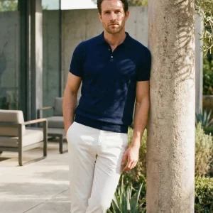 Milano pantalone chino uomo in gabardina stretch extra slim fit ①