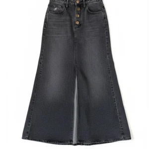 Jupe ultra longue et évasée grise Femme