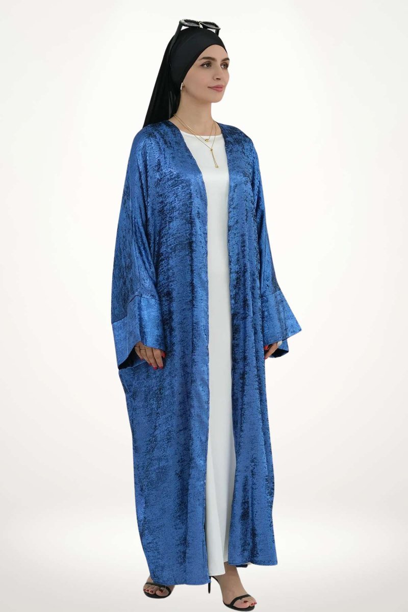 Kimono Abaya Femme | Pureté et douceur en bleu – Image 5