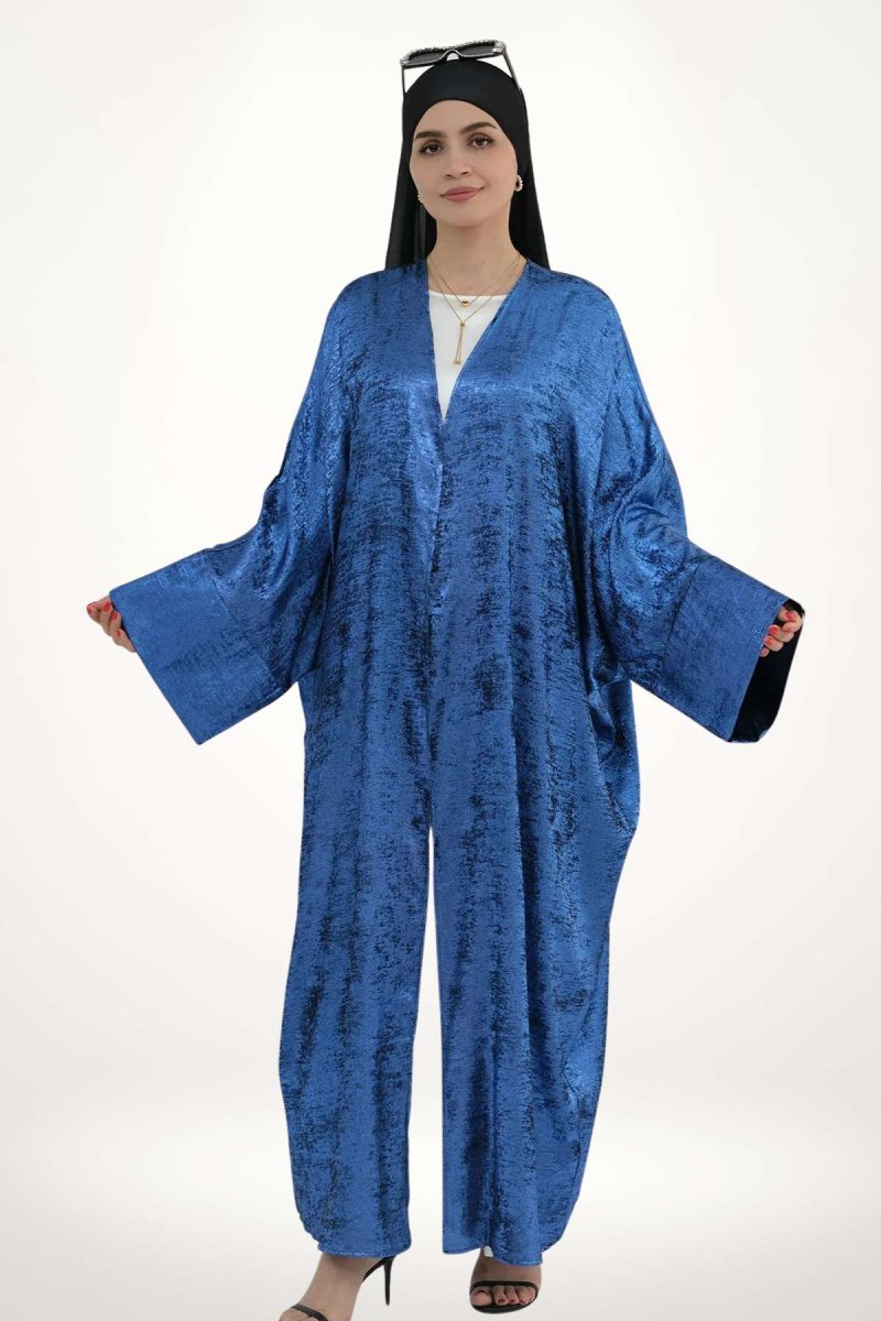 Kimono Abaya Femme | Pureté et douceur en bleu – Image 6
