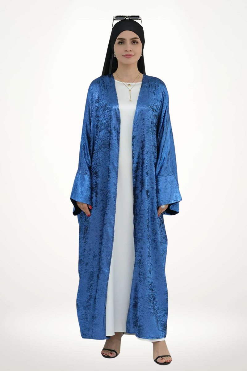 Kimono Abaya Femme | Pureté et douceur en bleu – Image 3