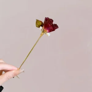 Peigne Cheveux Kimono Femme | Rose Séchée et Fils Dorés