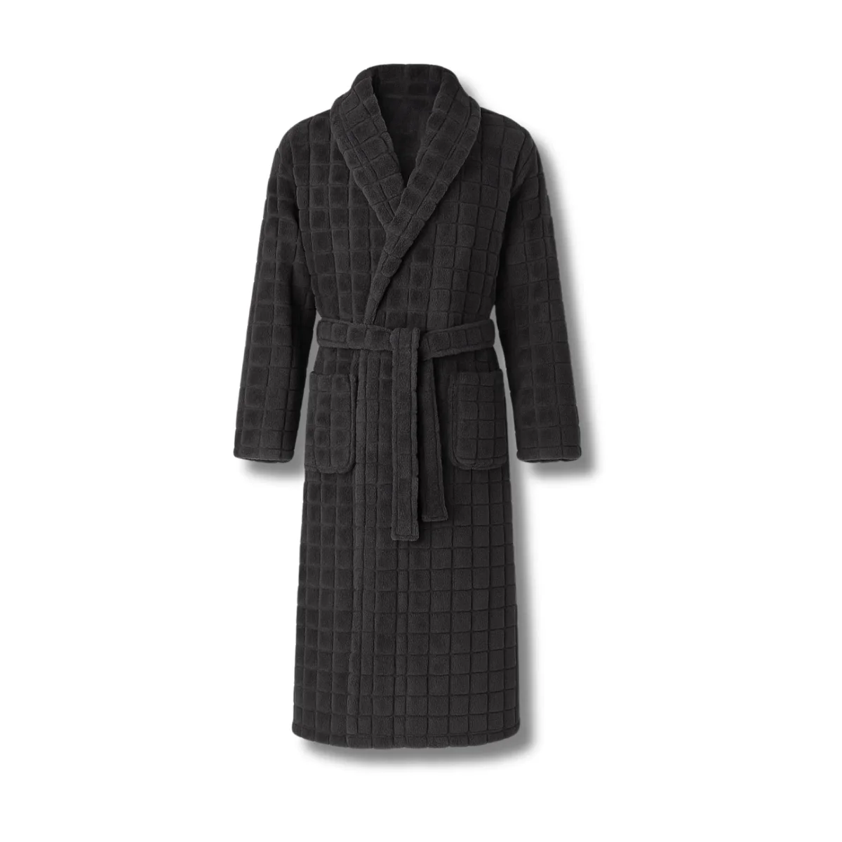 Peignoir Homme Polaire Motif Carré