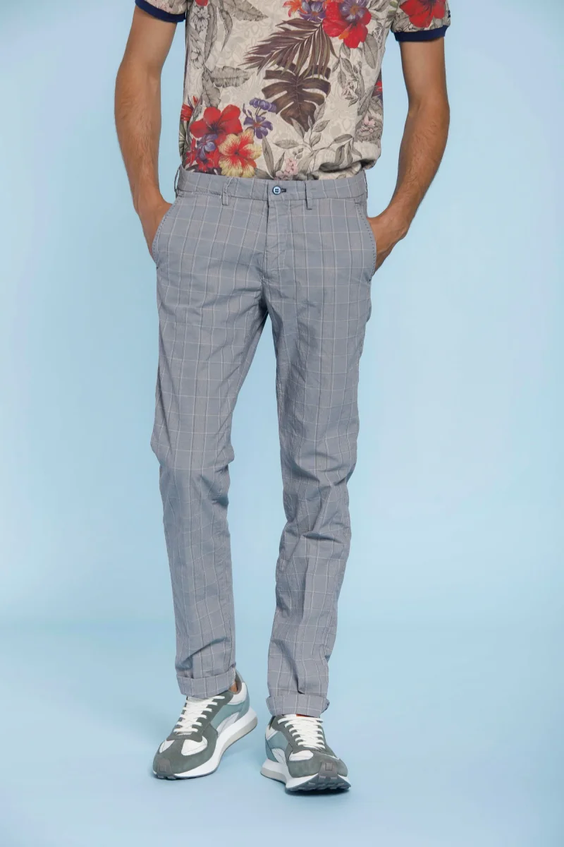 Torino Ocean pantalone chino uomo in cotone galles sfumato slim fit – Image 3
