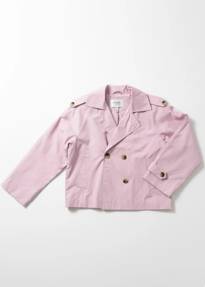 Trench court rose clair Femme – Image 3