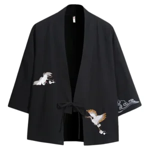 Veste Kimono Noir Homme