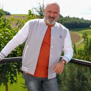 Veste old school grise homme